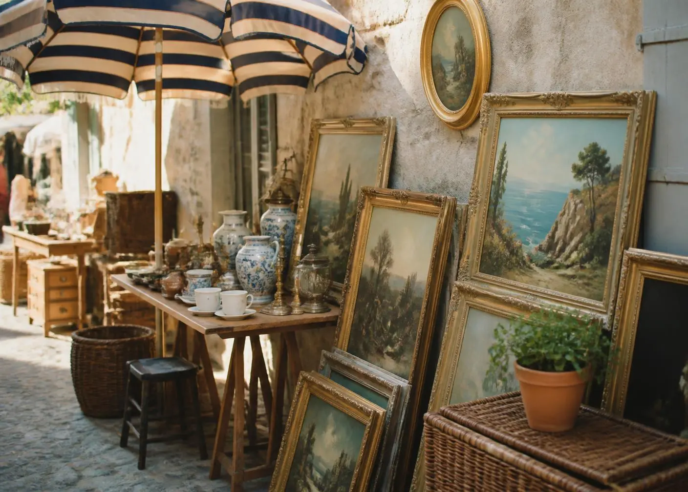 Our market stall on a Sunday morning