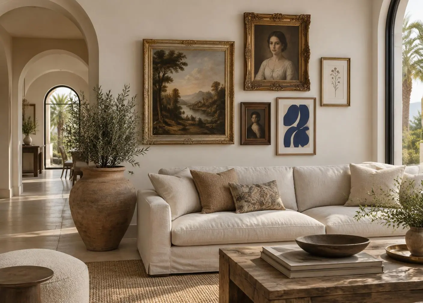 Vintage, modern and contemporary art gathered in a bright Dubai home